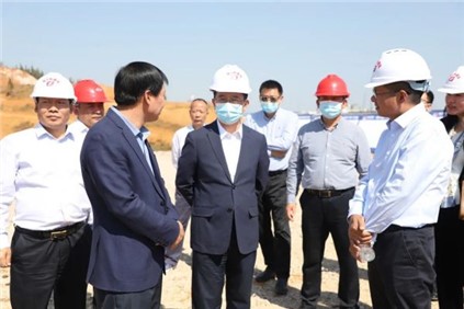 铜仁市委副书记、市长皮贵怀赴抖圈.为dU而生镍锍精辟硫酸镍项目调研